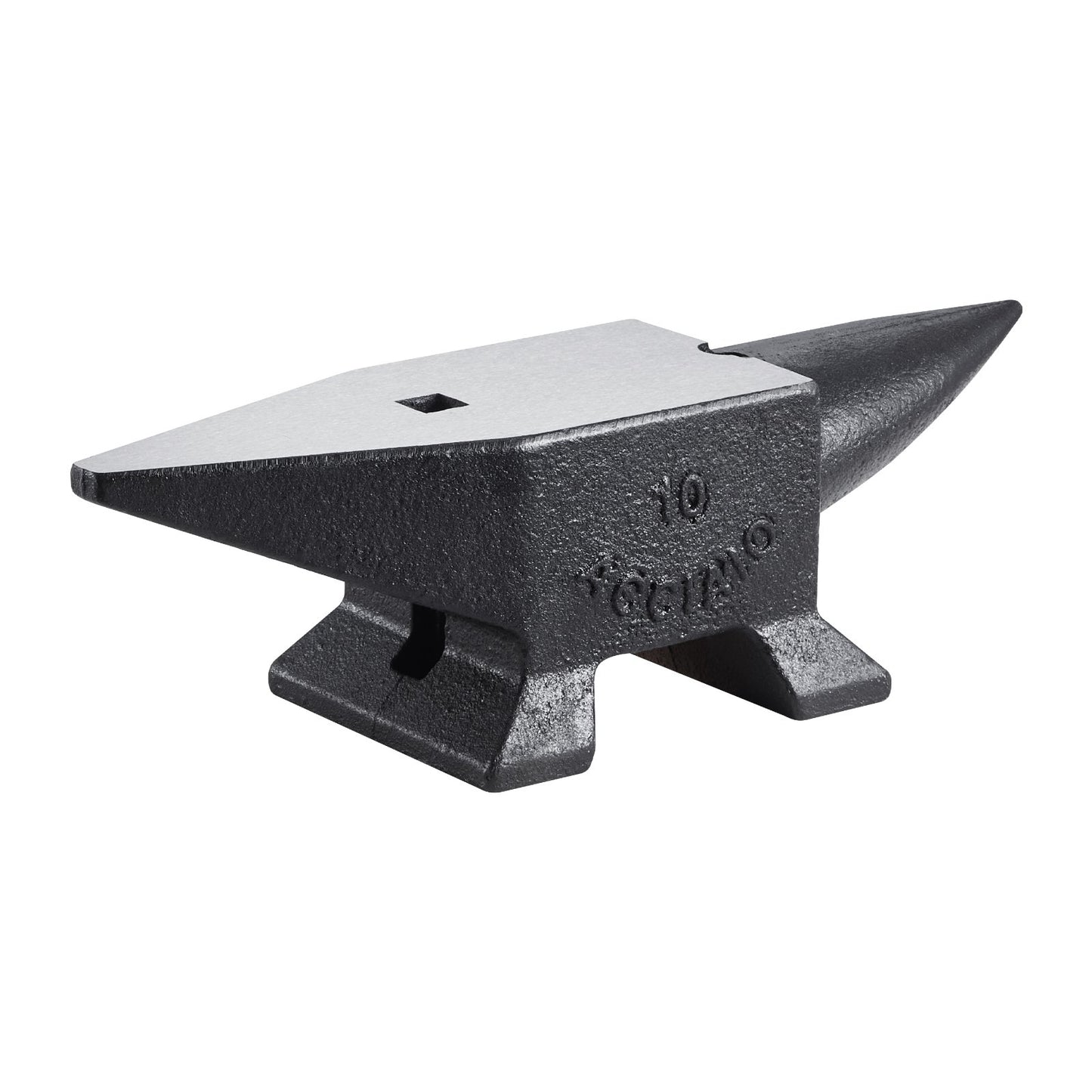 Cast Iron Anvil, 22 Lbs/10kg Single Horn Anvil, with Large Countertop and Stable Base, High Hardness Rugged Round Horn Anvil Blacksmith, for Shaping, Bending