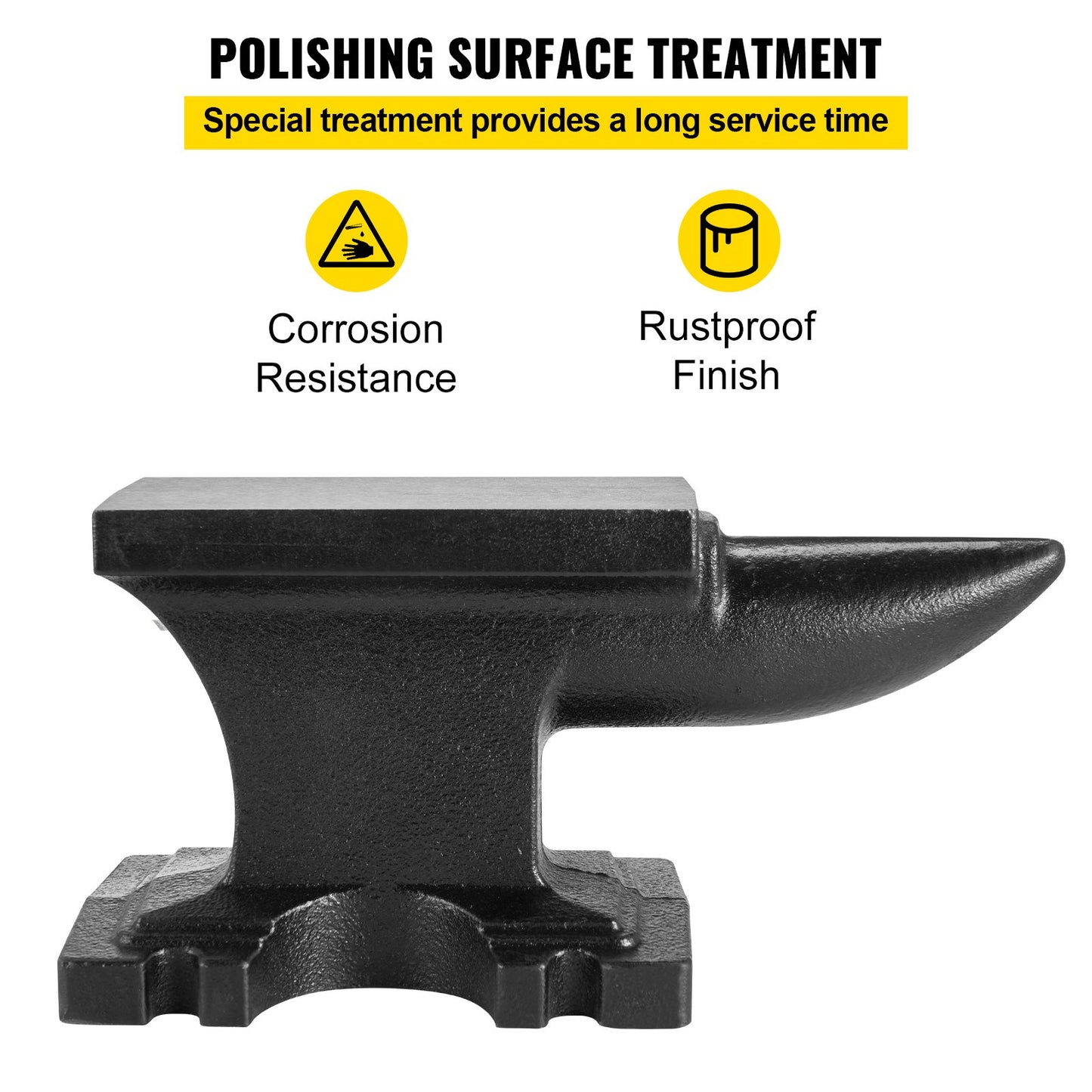 Cast Iron Anvil, 25 Lbs(11kg) Single Horn Anvil with 6.8 x 3.5 inch Countertop and Stable Base, High Hardness Rugged Round Horn Anvil Blacksmith, for Bending, Shaping