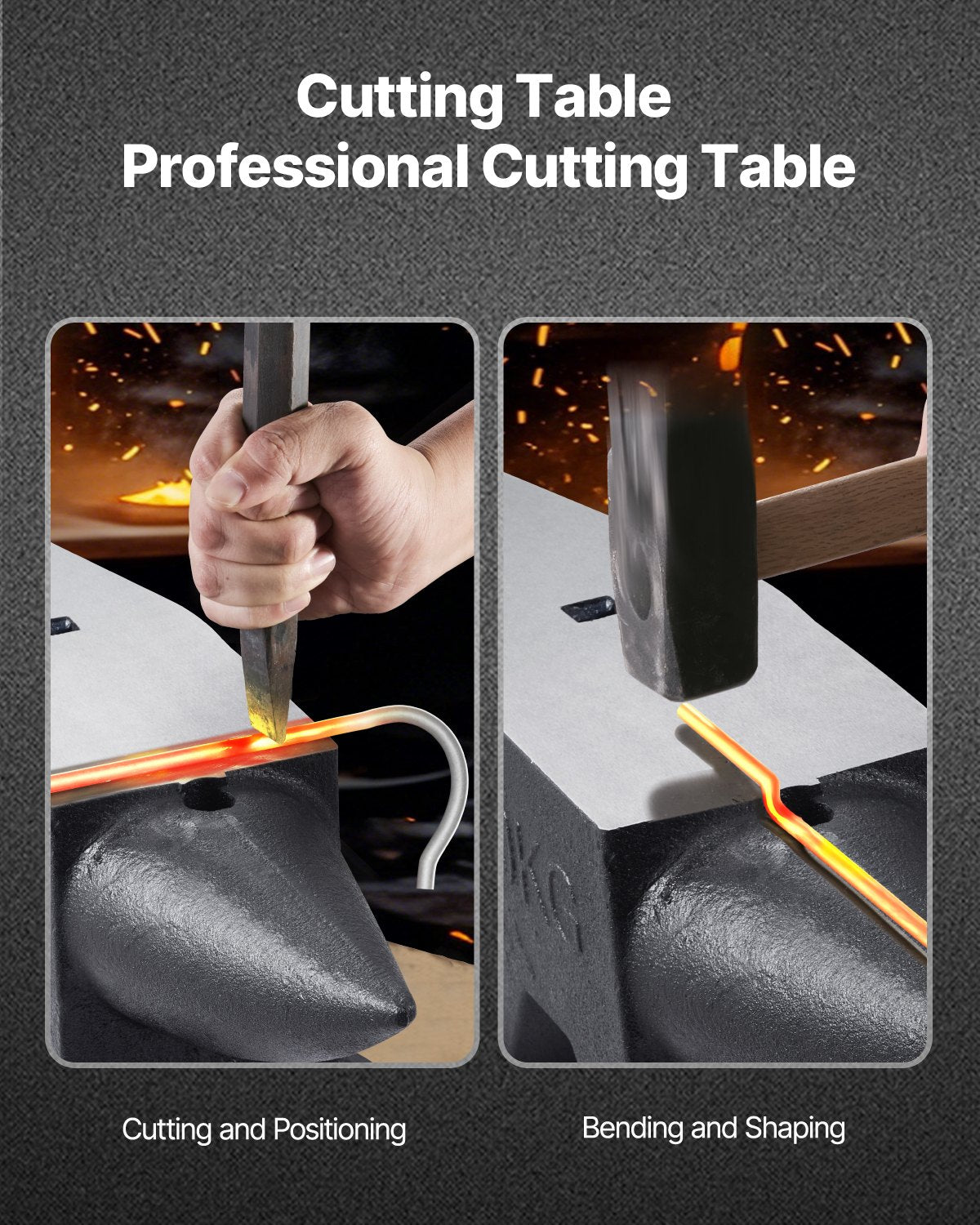 Cast Iron Anvil, 86 Lbs Single Horn Anvil with Large Countertop and Stable Base, High Hardness Rugged Round Horn Anvil Blacksmith, for Bending, Shaping