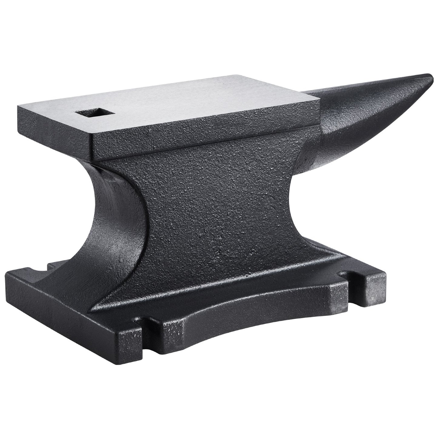 Cast Iron Anvil, 100 Lbs/45kg Single Horn Anvil, with 10.4 x 5 in Countertop and Stable Base, High Hardness Rugged Round Horn Anvil Blacksmith, for Shaping, Bending, Twisting