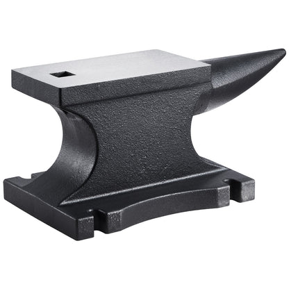 Cast Iron Anvil, 100 Lbs/45kg Single Horn Anvil, with 10.4 x 5 in Countertop and Stable Base, High Hardness Rugged Round Horn Anvil Blacksmith, for Shaping, Bending, Twisting