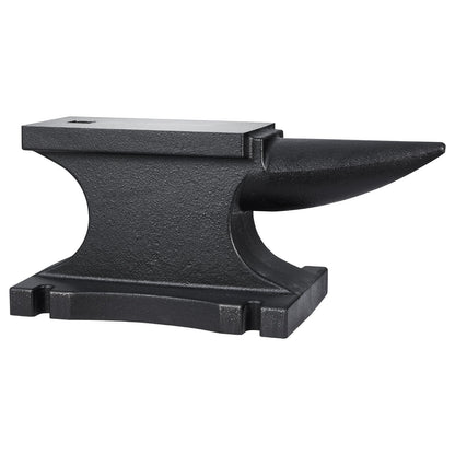 Cast Iron Anvil, 100 Lbs/45kg Single Horn Anvil, with 10.4 x 5 in Countertop and Stable Base, High Hardness Rugged Round Horn Anvil Blacksmith, for Shaping, Bending, Twisting