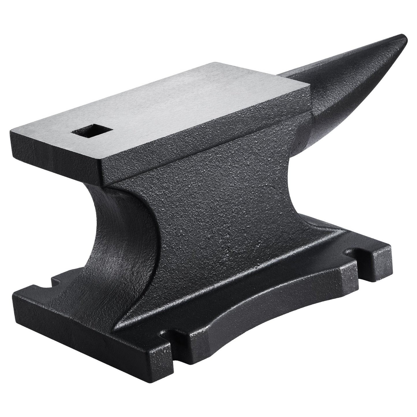 Cast Iron Anvil, 100 Lbs/45kg Single Horn Anvil, with 10.4 x 5 in Countertop and Stable Base, High Hardness Rugged Round Horn Anvil Blacksmith, for Shaping, Bending, Twisting