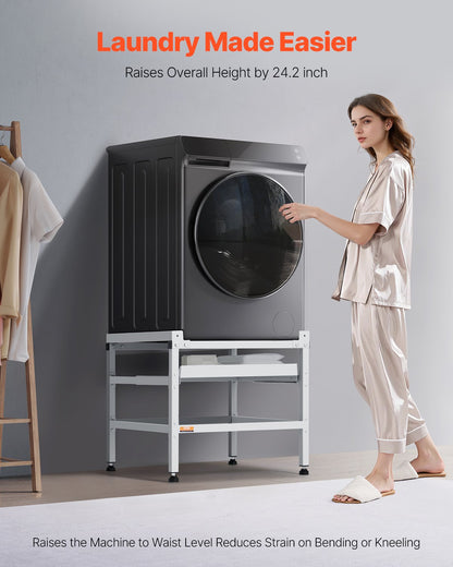 Tvättmaskinsstativ piedestal 25,2x25 tum för bricka 300LB med bricka