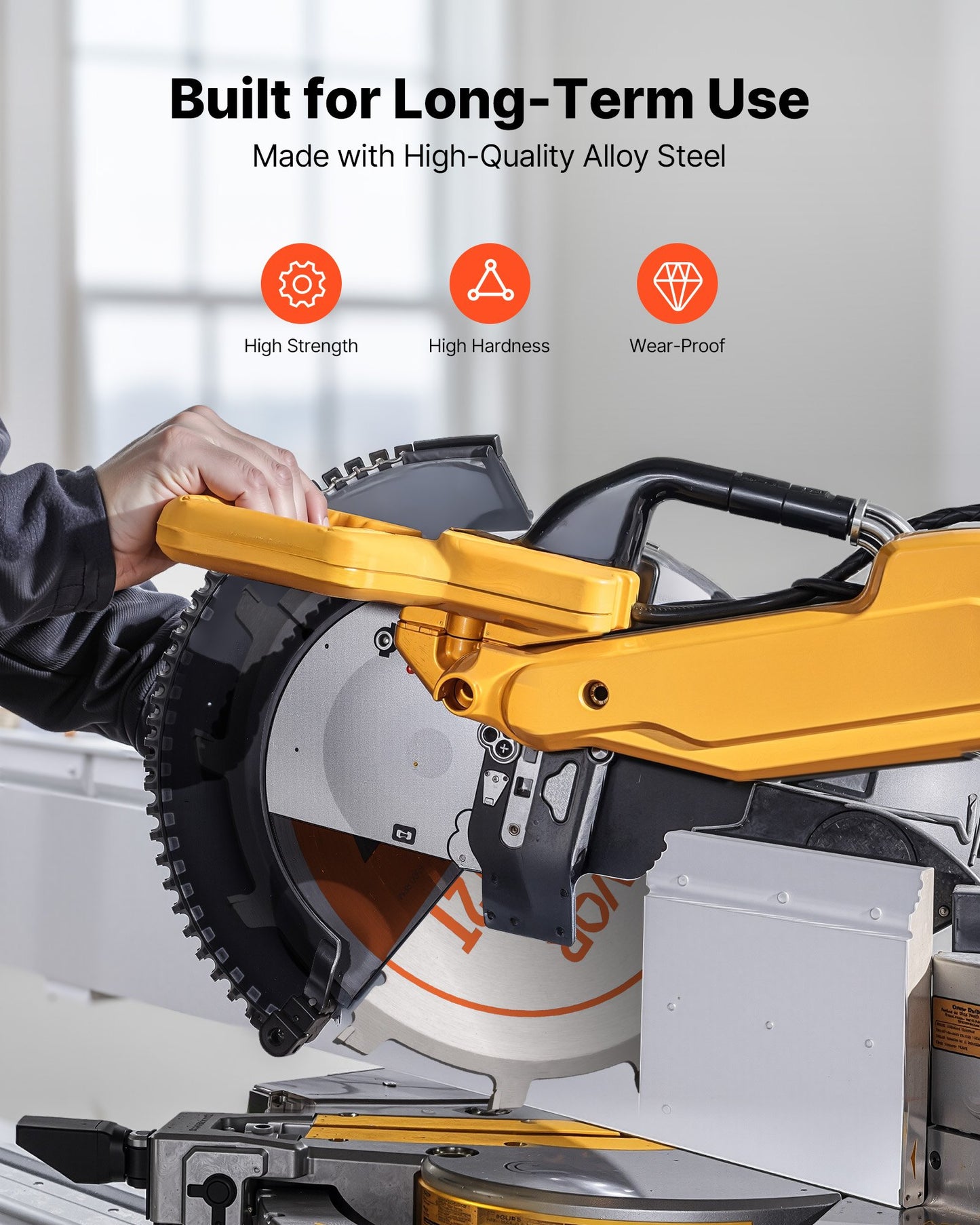 Dado Blade Set, 8 inch Diameter, 12 Sharp Alloy Teeth, 5/8 inch Arbor, Fine Finish, Stacking Dado Blades with Chippers and Shims, Noise-Reducing Heat Vents, for Cutting Plywood, OSB, Hardwood