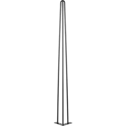 Haarnadel-Tischbeine, 91,4 cm, Schwarz, 4er-Set, Schreibtischbeine, 390 kg Tragkraft (je 100 kg), Haarnadel-Tischbeine, 3 Stangen für Bank, Schreibtisch, Tisch, Stühle für Esszimmertisch, Karbonstahl, DIY, robuste Möbelbeine