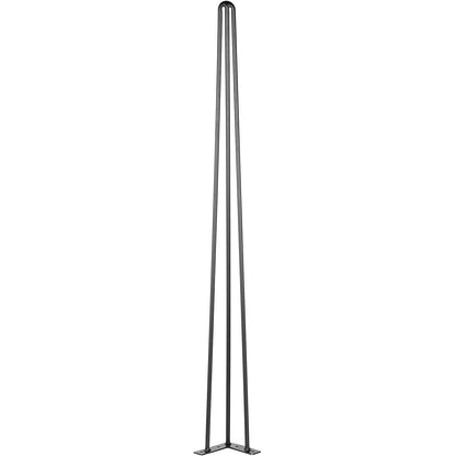 Haarnadel-Tischbeine, 91,4 cm, Schwarz, 4er-Set, Schreibtischbeine, 390 kg Tragkraft (je 100 kg), Haarnadel-Tischbeine, 3 Stangen für Bank, Schreibtisch, Tisch, Stühle für Esszimmertisch, Karbonstahl, DIY, robuste Möbelbeine