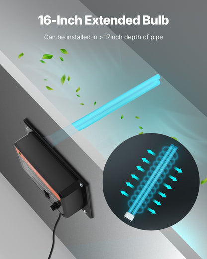 HVAC-Luftreiniger-ganzes Haus 36W 16 Zoll-UV-Licht im Kanal für Wechselstrom-System
