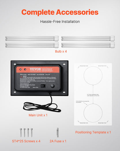 HVAC-Luftreiniger-ganzes Haus 72W 16 Zoll-UV-Licht im Kanal für Wechselstrom-System