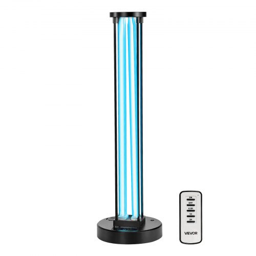 UV Light, 110W Ultraviolet Lamp with Ozone Purifier, UVC Lamp with 30/60/120 Minutes 3-Gear Timer and Remote Control, for Room up to 600 sqft, UVO Lights for Living Room, Bedroom, Hotel, School