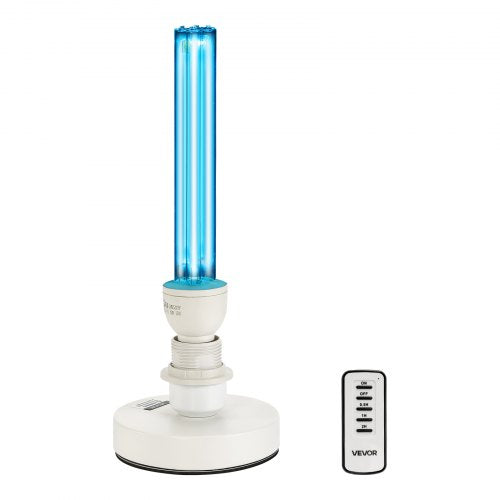 UV Light, 25W Ultraviolet Lamp with Ozone Purifier, Portable UVC Lamp with Remote Control, UVO Light Bulb with Base and 30/60/120 Min 3-Gear Timer, for 400 sqft Living Room, Bedroom, Hotel