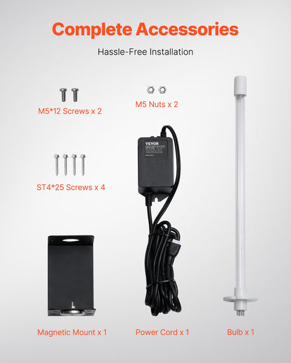 HVAC-Luftreiniger 18W 14 Zoll UV-Licht-Spulenreiniger mit Magnet im Kanal