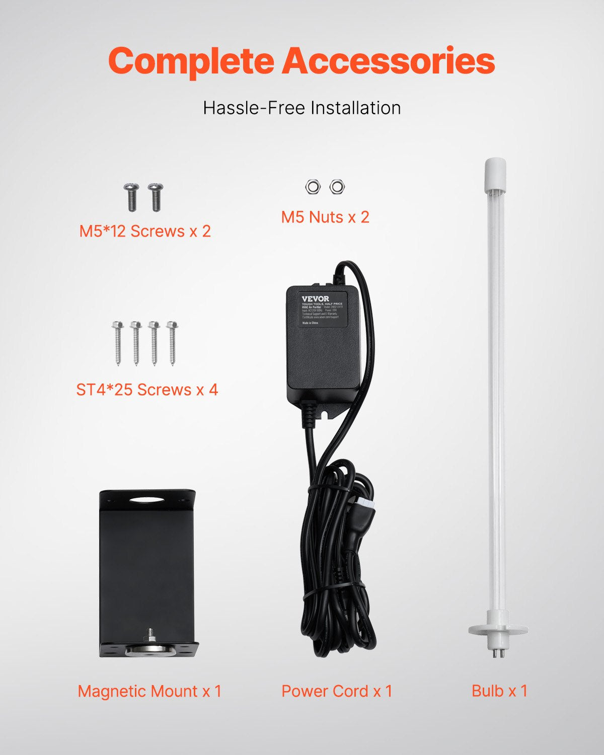 HVAC-Luftreiniger 25W 17 Zoll UV-Licht-Spulenreiniger mit Magnet im Kanal