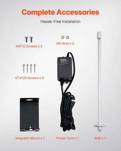 HVAC-Luftreiniger 25W 17 Zoll UV-Licht-Spulenreiniger mit Magnet im Kanal