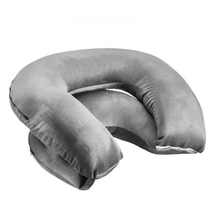 Lesekissen Groß Großes U-förmiges Sitzkissen mit weichem Samt Grau