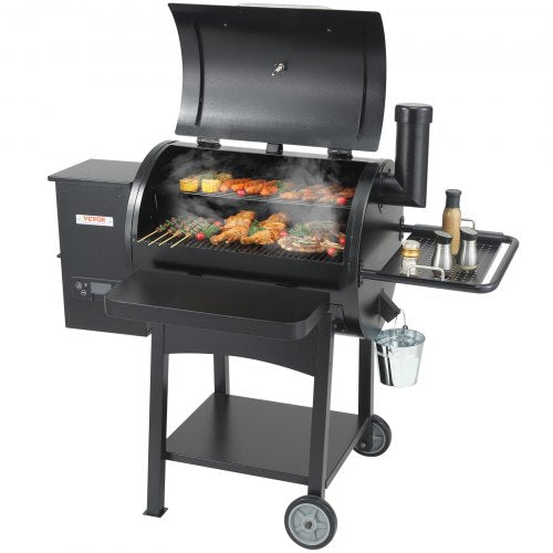 53 inch Portable Charcoal Grill, Propane Gas Grills with Cover and Cart, Heavy Duty Iron BBQ Grill, Mini Tabletop Smoker for Outdoor Cooking, Barbecue Camping, Picnic, Patio, and Backyard, Black