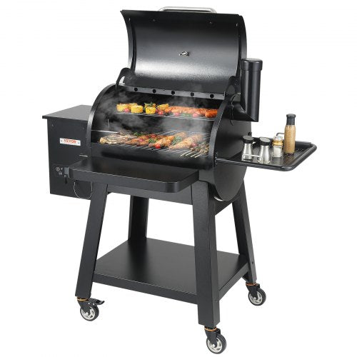 53 inch Portable Charcoal Grill, Propane Gas Grills with Cover and Cart, Heavy Duty Iron BBQ Grill, Mini Tabletop Smoker for Outdoor Cooking, Barbecue Camping, Picnic, Patio, and Backyard, Black