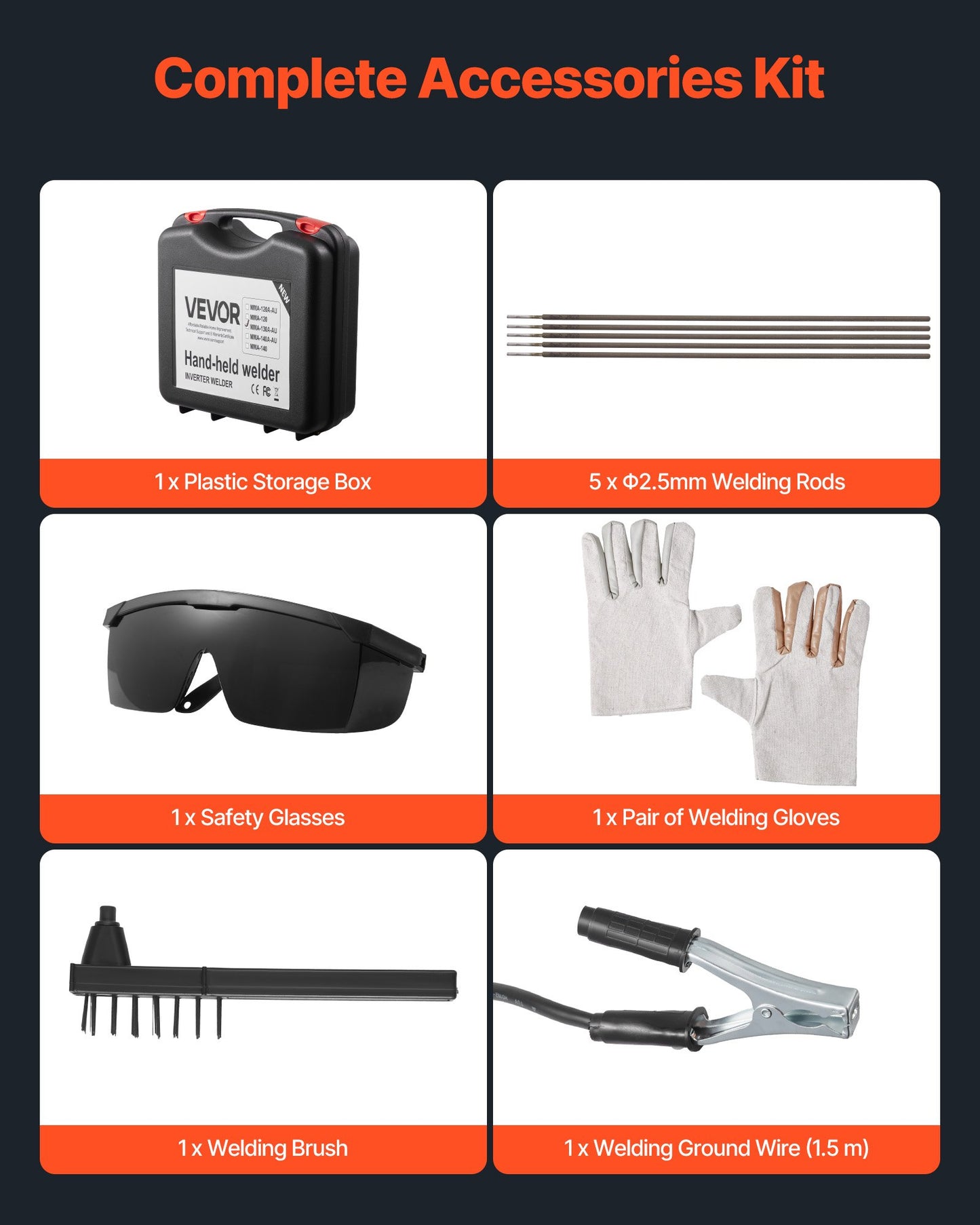 Portable Handheld Welding Machine, 20 - 130A Portable ARC Welder with Stepless Current Adjustment & IGBT Inverter, 115V Handheld Stick Welder Digital Display Fit for 1/16"-1/8" Welding Rods