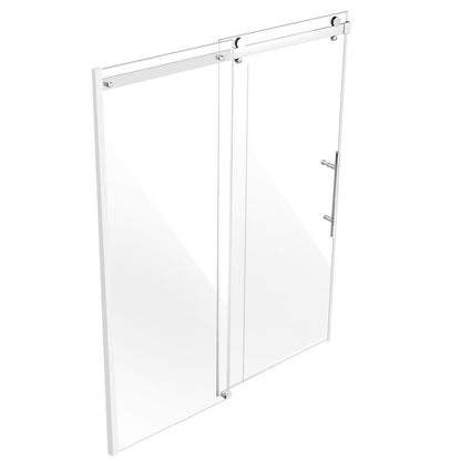 Ramlös duschdörr 58-59" x 75" SGCC härdat glas 5/16" krom