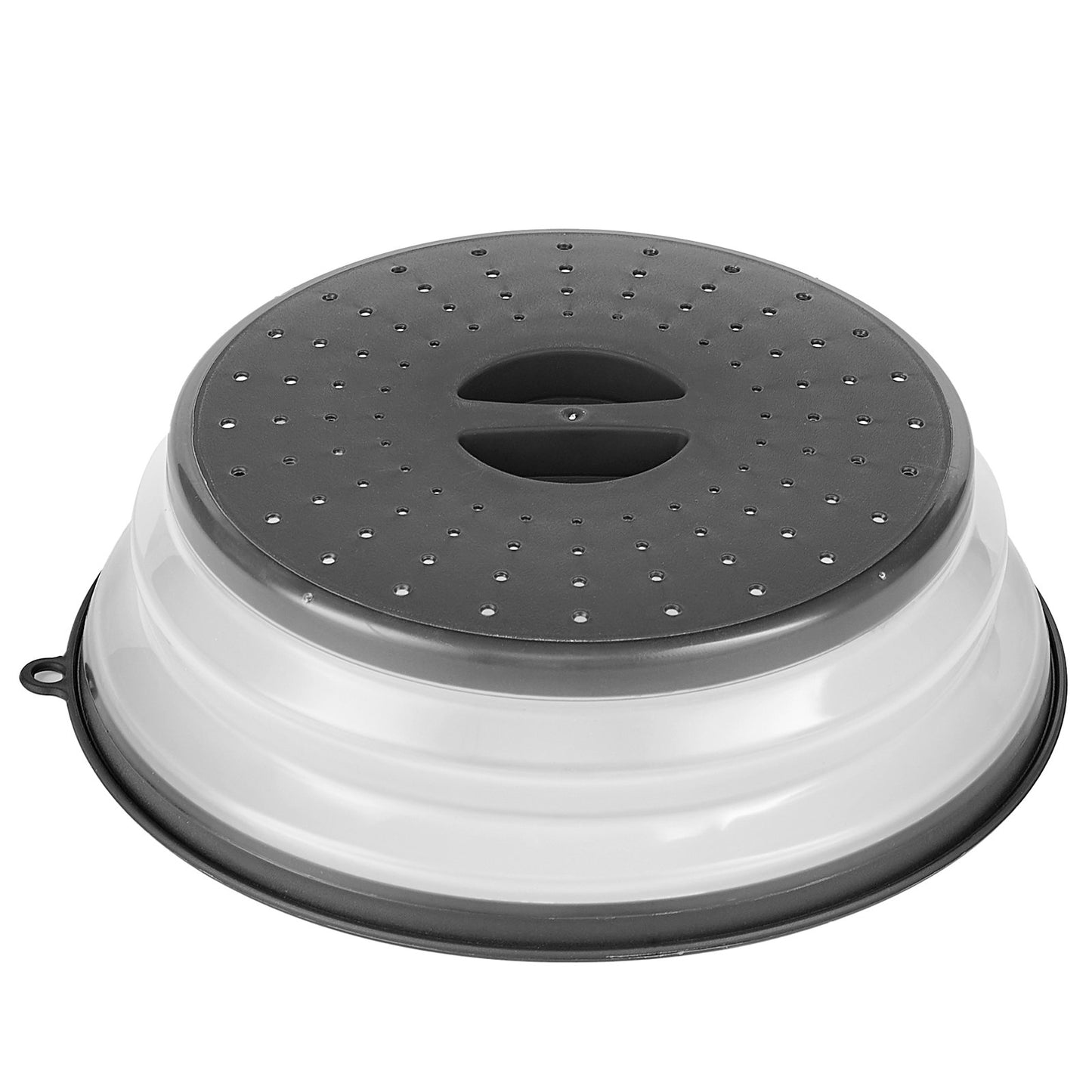 2PCS Microwave Splatter Covers, 10.4" Collapsible Microwave Lid for Food, 300°F Heat-Resistant PP Splatter Guard for Plate Dish, Multi-Use Kitchen Colander Gadget for Washing Fruits Vegetables