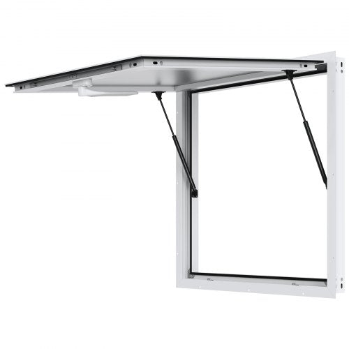 Concession Window for Food Truck, 36"x36" Aluminum Alloy Food Truck Service Window, Up to 85 Degrees Stand Serving Window with Awning Door & Drag Hook, for Food Trucks Concession Trailers