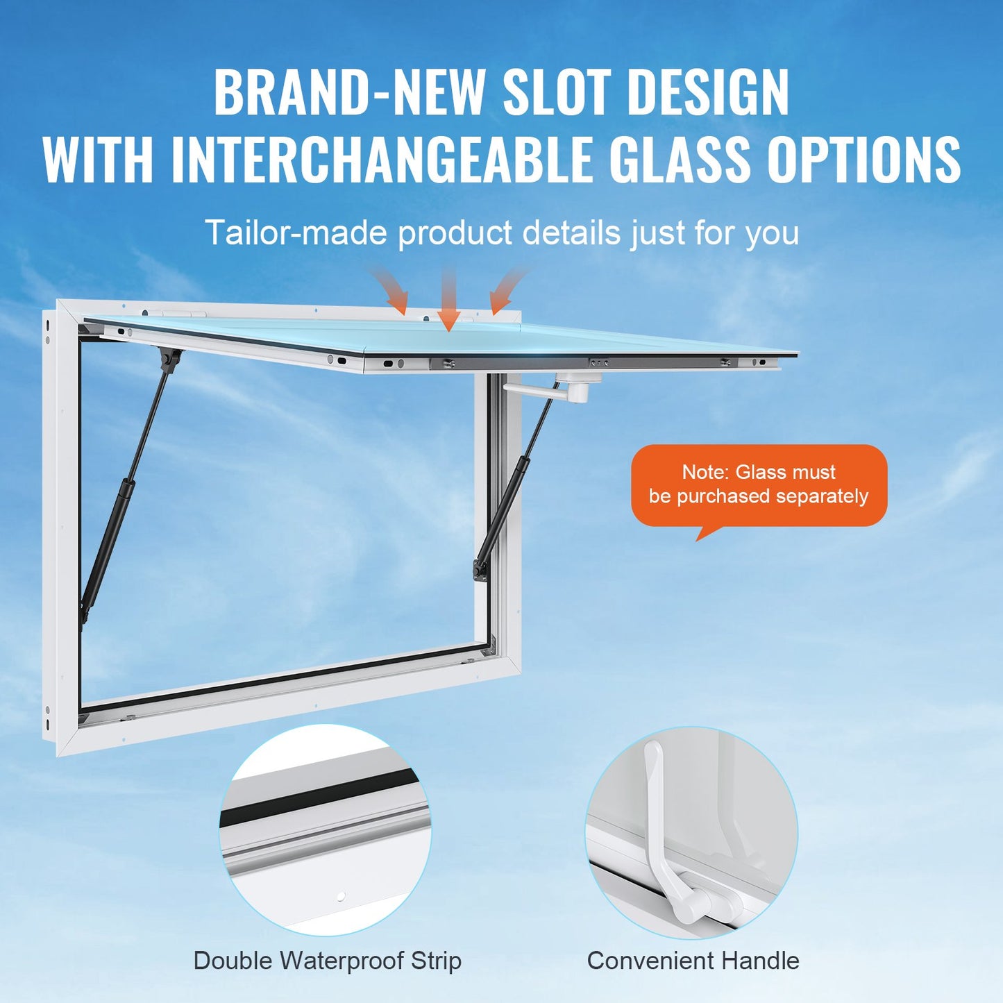 48"L x 36"W Concession Stand Serving Window Food Truck Service Awning