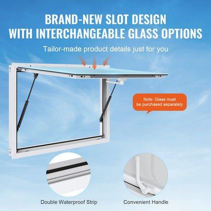 48"L x 36"W Concession Stand Serving Window Food Truck Service Awning