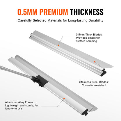 Trockenbau-Spachtelklinge, 48-Zoll-Nivelliermesser, Klinge aus Edelstahl und Gehäuse aus Aluminiumlegierung, professionelles Spachtelwerkzeug für Trockenbau, Trockenbau/Gipskarton, für Trockenbau/Wandplatten/Gipskarton