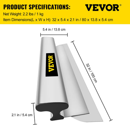 Skimming Blade,32 inch Smoothing Knife, European Stainless Steel Construction Knife, Aluminum Blade Profile Smoothing Knockdown Spatula for Gyprock/Drywall/Wall-Board