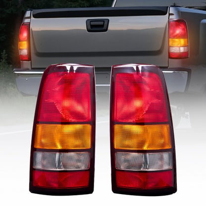 Tail Light Assembly Compatible with 1999-2003 Chevy Silverado 1999-2006 GMC Sierra 1500 1500 HD 2500 2500 HD 3500, 2007 GMC Sierra Classic Driver & Passenger Side Taillights without Bulbs (2PCS)