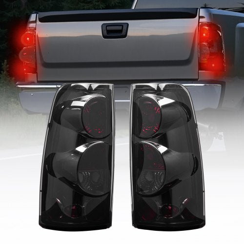 Tail Light Assembly Compatible with 1999-2006 Chevy Silverado 1500 2500 3500, 1999-2003 GMC Sierra 1500 2500 1500/2500 HD, 2PCS Left & Right Side Taillights Rear Brake Lamps without Bulbs