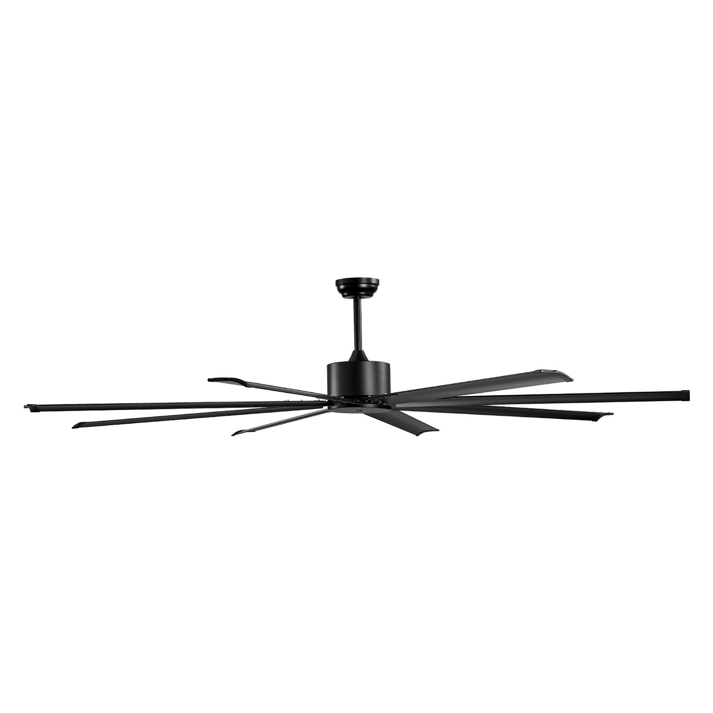 213 cm Aluminum Ceiling Fan Without Light Remote Control DC Motor Black