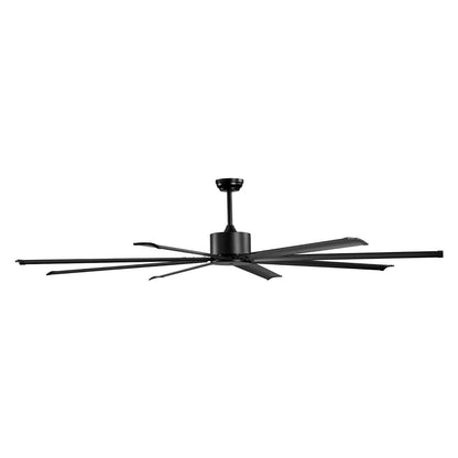 213 cm Aluminum Ceiling Fan Without Light Remote Control DC Motor Black