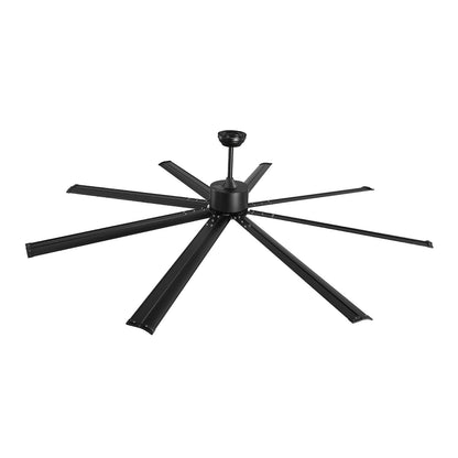 213 cm Aluminum Ceiling Fan Without Light Remote Control DC Motor Black