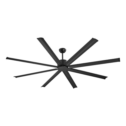 213 cm Aluminum Ceiling Fan Without Light Remote Control DC Motor Black