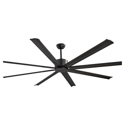 213 cm Aluminum Ceiling Fan Without Light Remote Control DC Motor Black