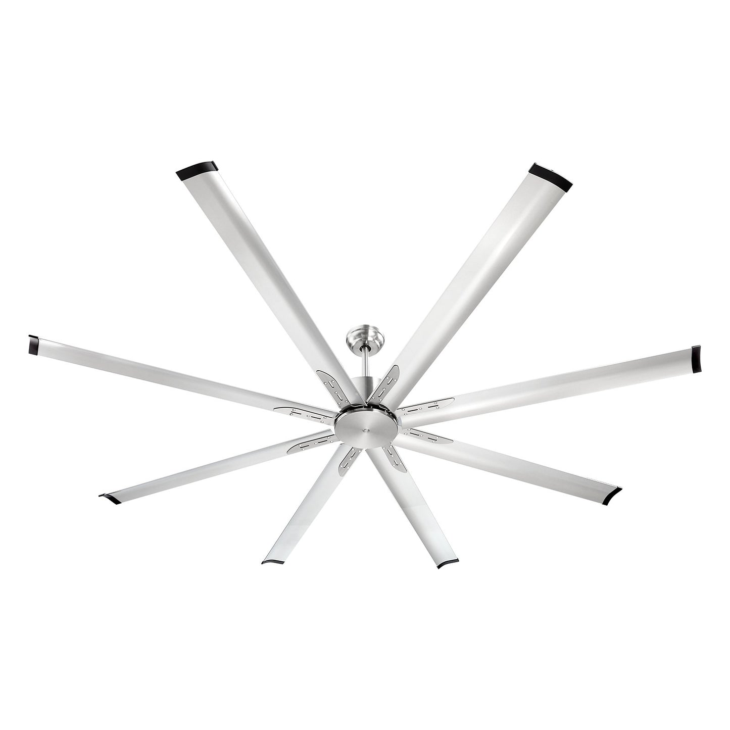 213 cm aluminum ceiling fan without light remote control Brushed nickel