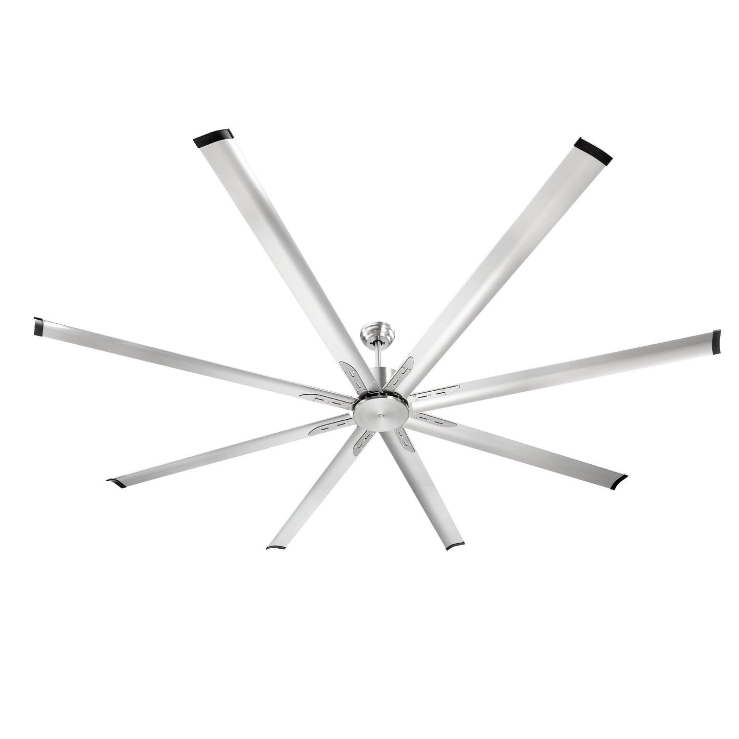 244 cm aluminum ceiling fan without light remote control Brushed nickel