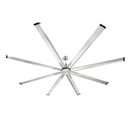 244 cm aluminum ceiling fan without light remote control Brushed nickel