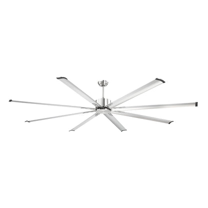 244 cm aluminum ceiling fan without light remote control Brushed nickel
