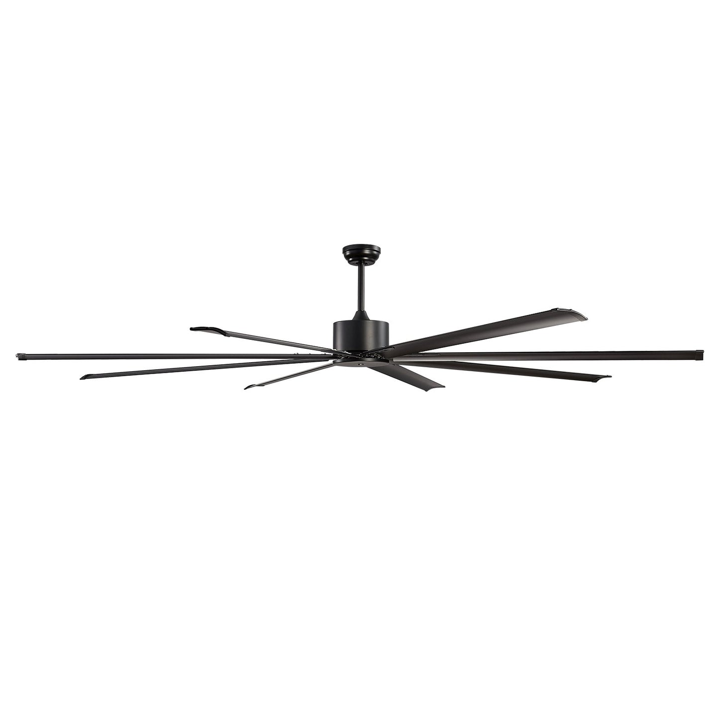 244 cm Aluminum Ceiling Fan Without Light Remote Control DC Motor Black