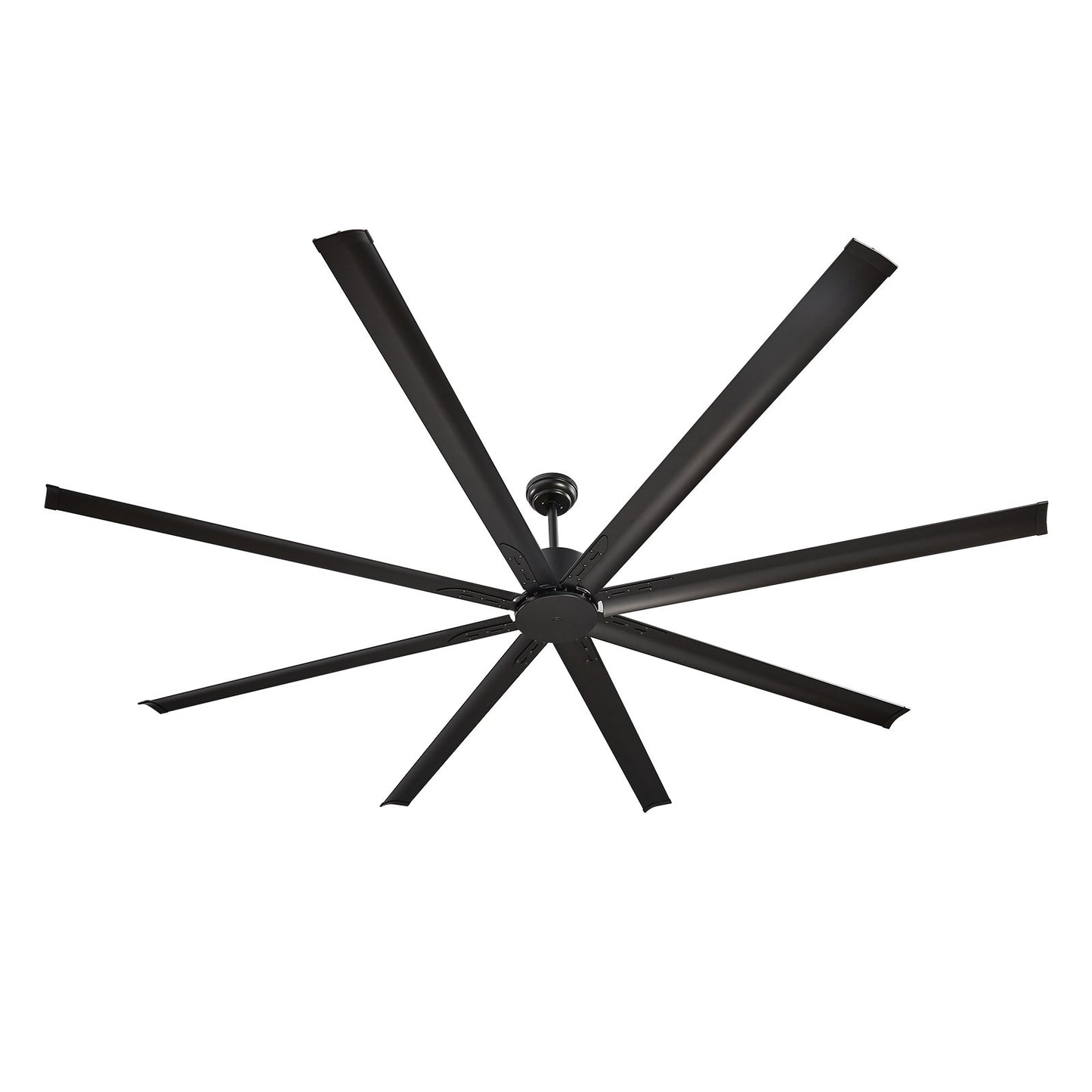 244 cm Aluminum Ceiling Fan Without Light Remote Control DC Motor Black