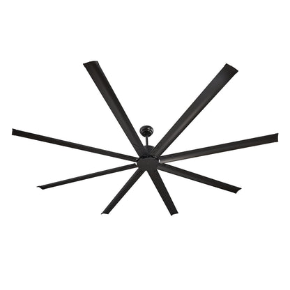 244 cm Aluminum Ceiling Fan Without Light Remote Control DC Motor Black