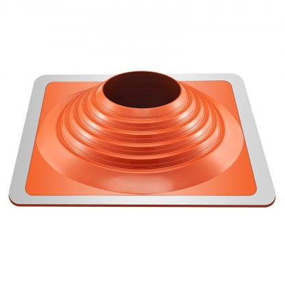Roof Pipe Flashing Boot, Fit Pipe OD 10" to 18", Flexible Silicone Roofing Jack Pipe Flashing, High Temp -101℉ to 437℉, Endurable Square Metal Base, for Chimney, Wood Stove & Outdoor Vent Pipes