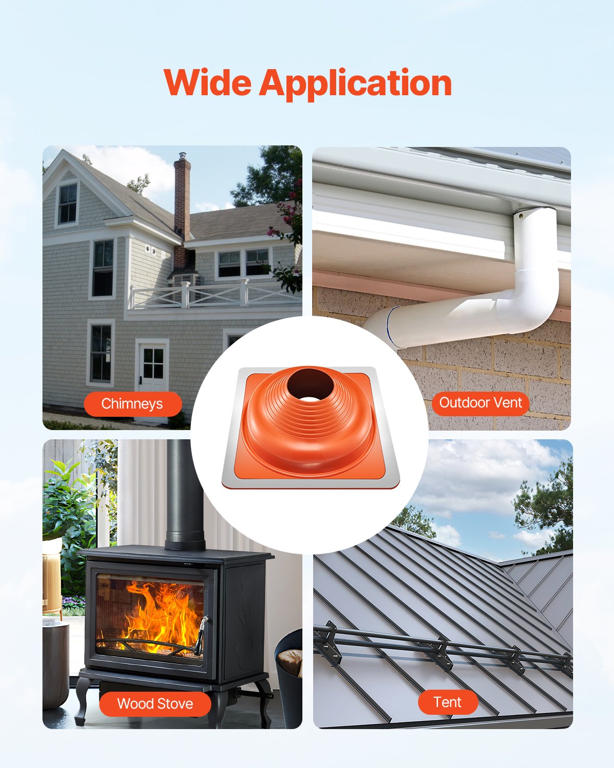 2 st Metalltakrör Blinkande känga Passar 6-1/4" - 11-3/4" Pipe Röd Silikon