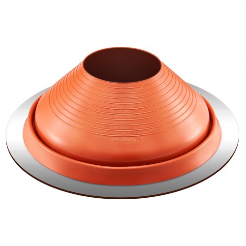 Roof Pipe Flashing Boot, Fit Pipe OD 10" to 19", Flexible Silicone Roofing Jack Pipe Flashing, High Temp -101℉ to 437℉, Lasting Round Red Metal Base, for Chimney, Wood Stove & Outdoor Vent Pipe
