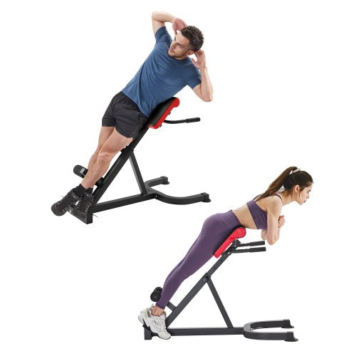 Roman Chair Hyperextension Bench, 300 lbs Adjustable Extension Machine, Multi-Function Exercise Equipment for Glute, Hamstring, Lower Back, and Ab Workout, Fitness Weight Bench for Home Gym