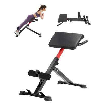 Roman Chair Hyperextension Bench, 250 lbs Adjustable & Foldable Extension Machine, Multi-Function Exercise Equipment for Glute, Hamstring, Back, and Ab Workout, Fitness Weight Bench for Home Gym
