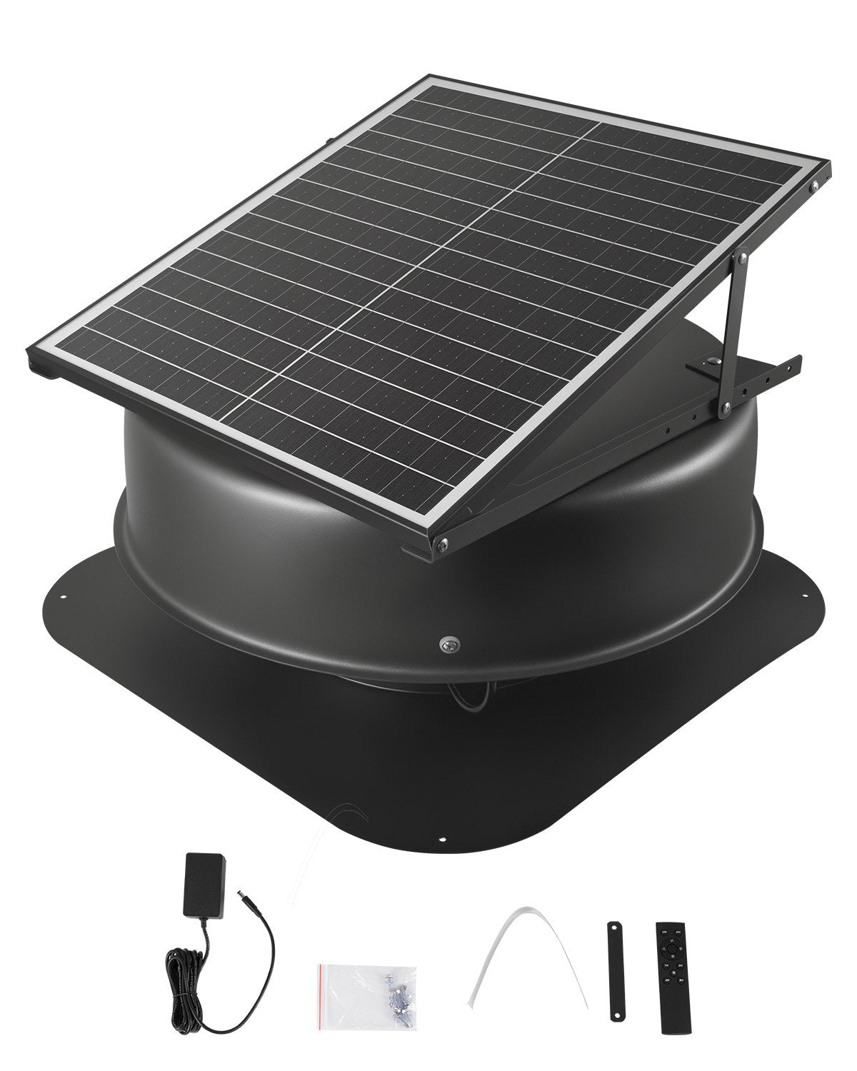 Solar Roof Attic Exhaust Fan 42W with Smart Thermostat Remote Control