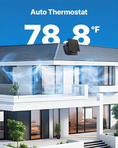 Solar Roof Attic Exhaust Fan 35W with Smart Thermostat Brushless Motor